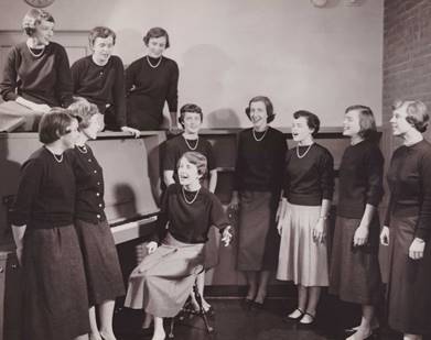 Isabel Himelhoch in College at Piano Before She Joined Himelhoch's